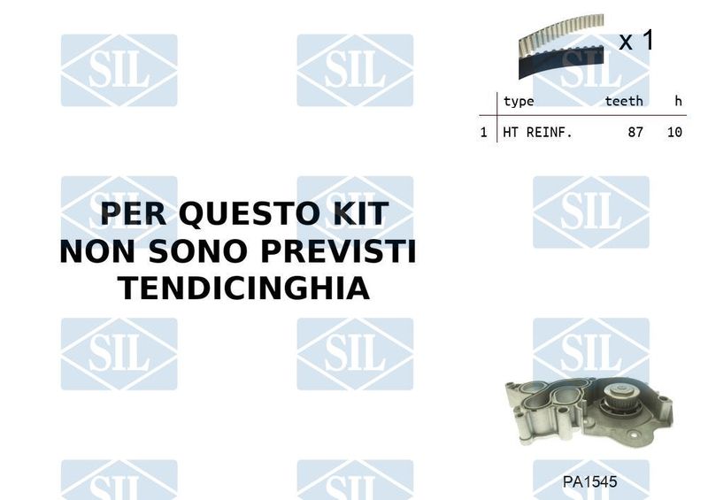 Saleri SIL Vízpumpa + fogasszíj készlet K2PA1545
