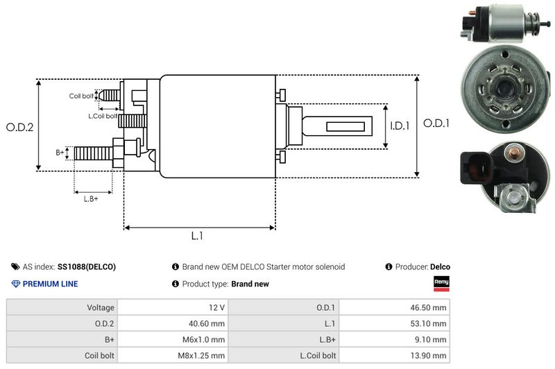 AS-PL SS1088(DELCO) Solenoid Switch, starter