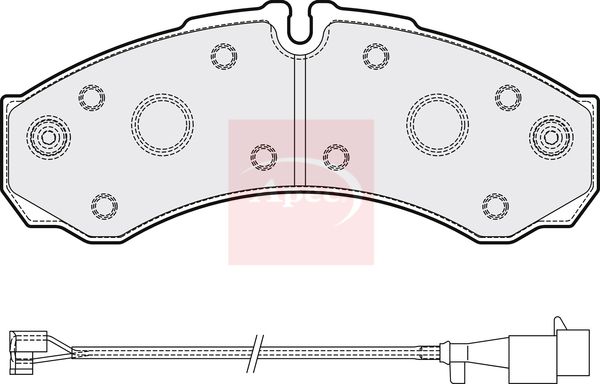 APEC Brake Pad Set, disc brake PAD2078