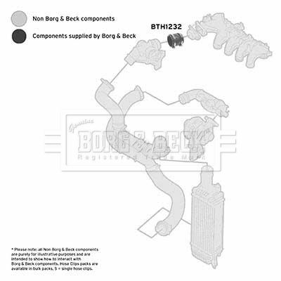 Шланг подачі наддувального повітря, Borg & Beck BTH1232