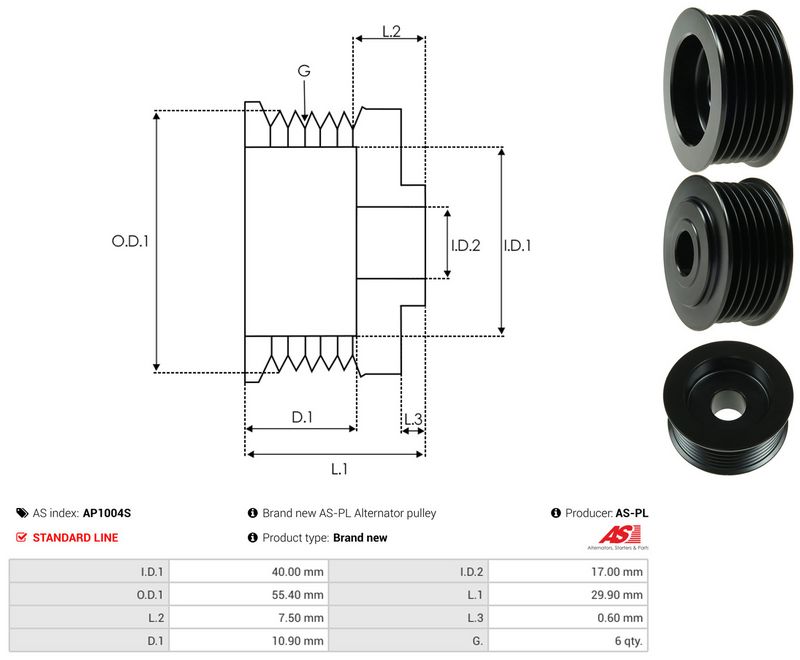 Rihmaratas, generaator, AS-PL AP1004S