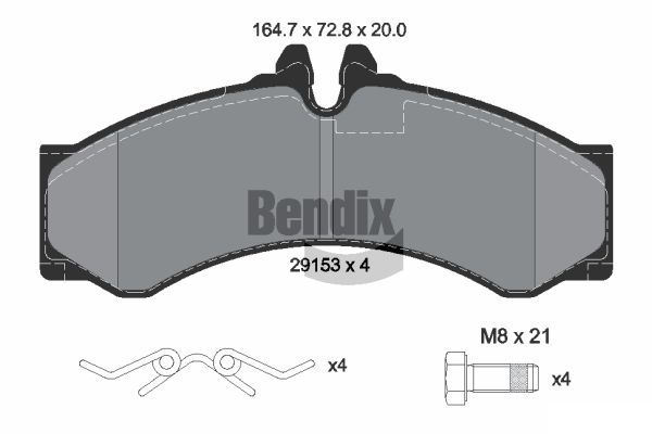 BENDIX Braking fékbetétkészlet, tárcsafék BPD1228