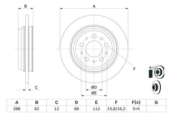 Тормозной диск BOSCH 986479309