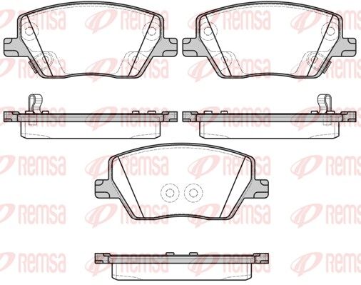 Комплект гальмівних накладок, дискове гальмо, Remsa 1695.02