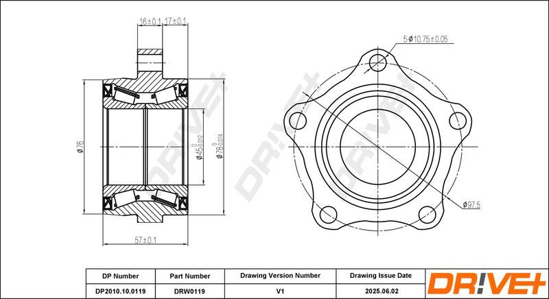 Set rulment roata DP2010.10.0119 Dr!ve+