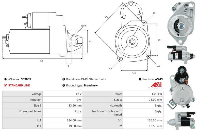 AS-PL S6300S Starter