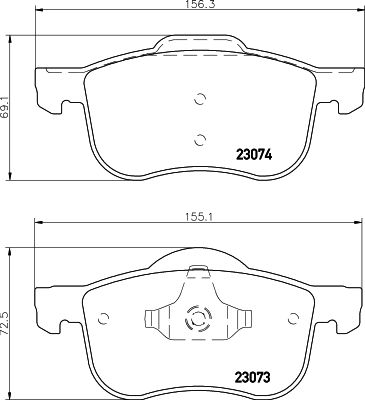 HELLA fékbetétkészlet, tárcsafék 8DB 355 008-851