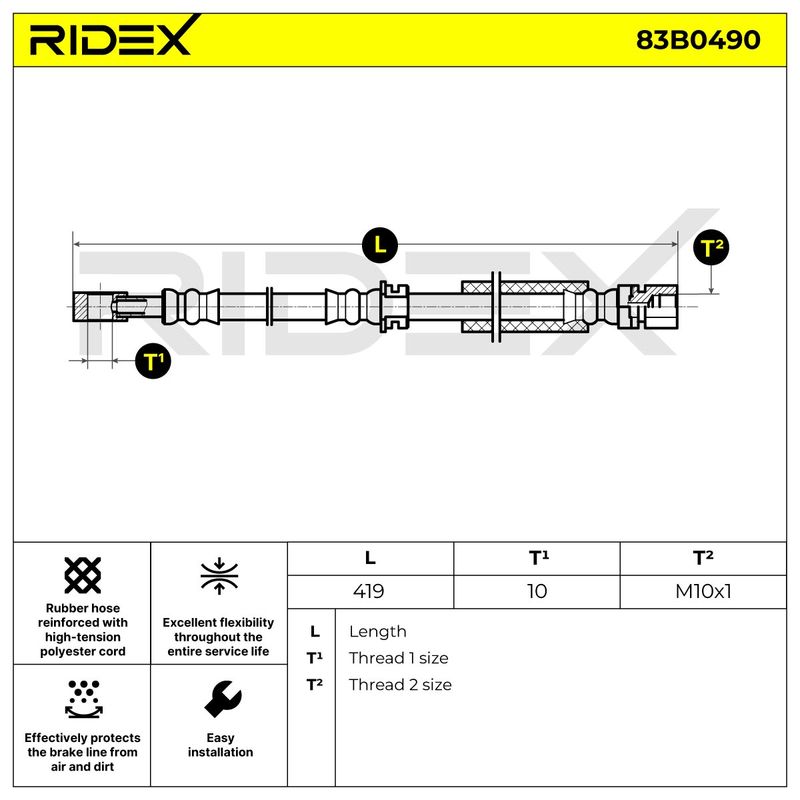 спирачен маркуч RIDEX