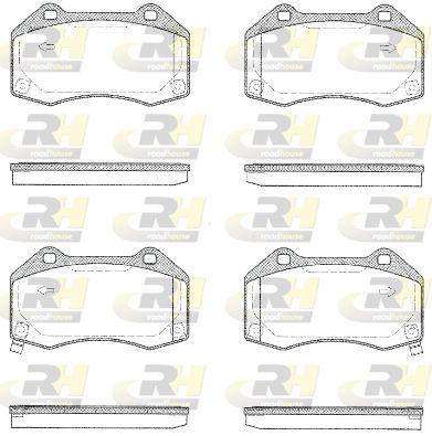 Комплект гальмівних накладок, дискове гальмо, Roadhouse 21113.02