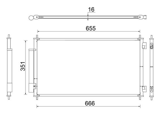 MAHLE Condensor, airconditioning AC 811 000S