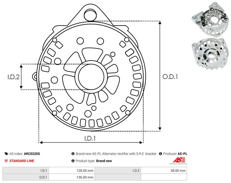 Kaitsekate, generaator, AS-PL ARC0220S