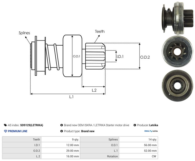 Vabajooks, starter, AS-PL SD9129(LETRIKA)