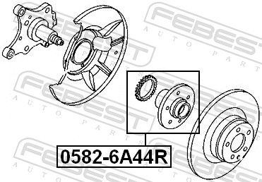 Маточина колеса, Febest 0582-6A44R