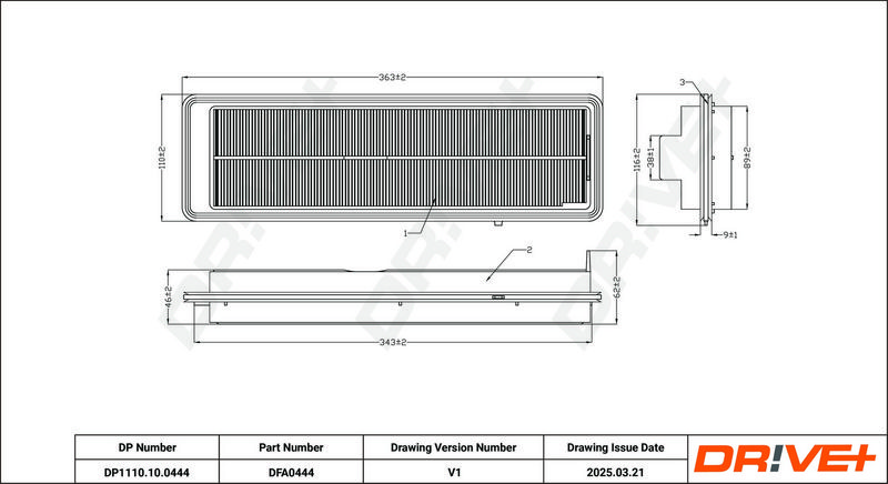 Filtru aer DP1110.10.0444 Dr!ve+