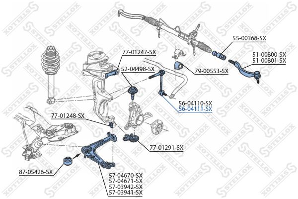 STELLOX 56-04111-SX Link/Coupling Rod, stabiliser bar