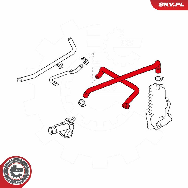 ESEN SKV 43SKV823 Heater Hose
