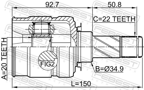 FEBEST 1811-A12 Joint Kit, drive shaft