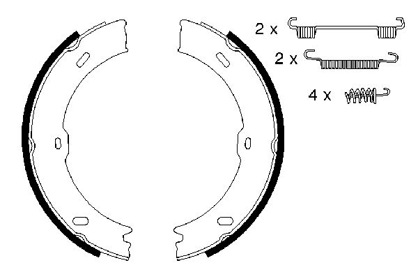 BOSCH 0 986 487 720 Brake Shoe Set, parking brake