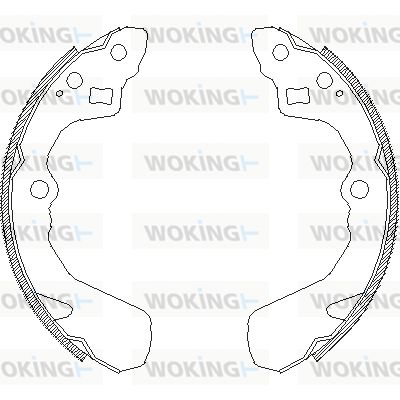 Комплект гальмівних колодок, Woking Z4386.00