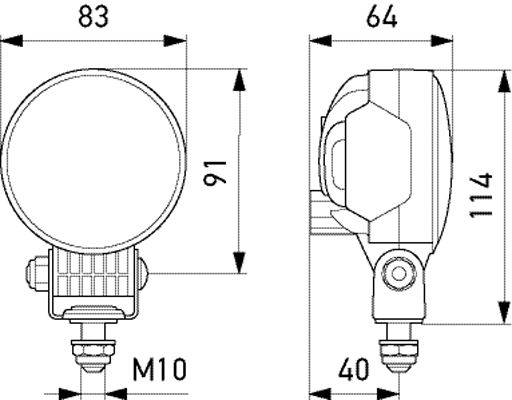 Прожектор робочого освітлення, Hella 1G0996776-001