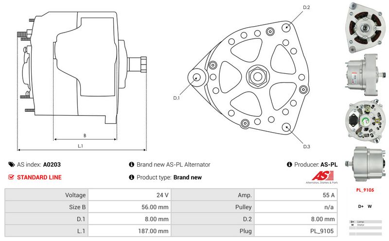 AS-PL A0203 Alternator