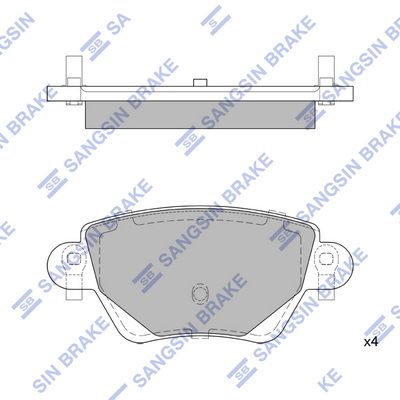 Комплект гальмівних накладок, дискове гальмо, Hi-Q SP2031