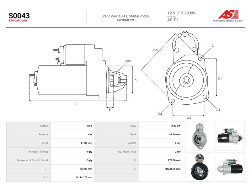 Starter, AS-PL S0043
