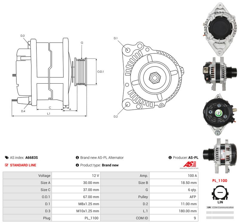 AS-PL A6683S Generatorius