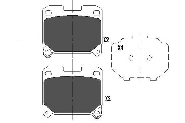 Комплект гальмівних накладок, дискове гальмо, Kavo Parts KBP-9063