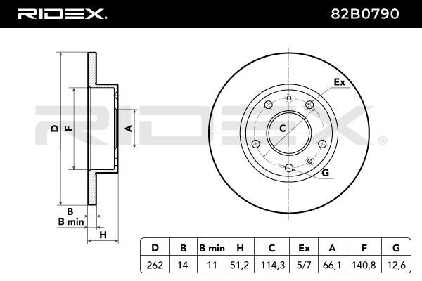 спирачен диск RIDEX