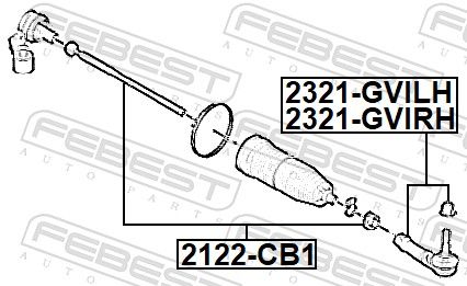 FEBEST 2122-CB1 Inner Tie Rod