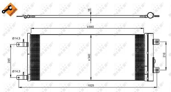 NRF 350085 Condenser, air conditioning