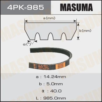 Поліклиновий ремінь, Masuma 4PK985