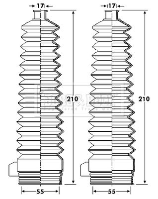 BORG & BECK gumiharang készlet, kormányzás BSG3411