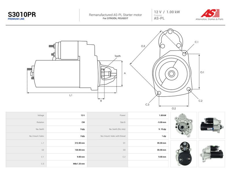 Starter, AS-PL S3010PR