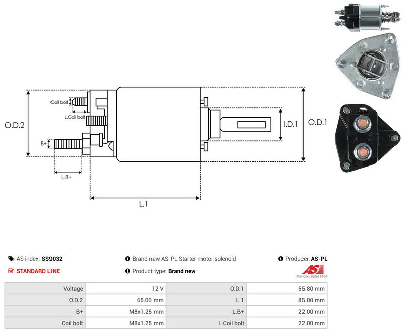 Magnetlülitus, starter, AS-PL SS9032
