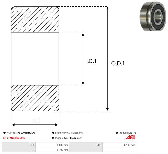 AS-PL ABE9015(BULK) Bearing