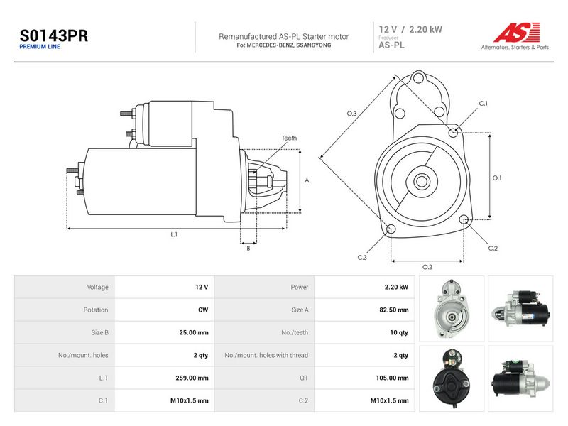 This part match OEM code: A0041519701