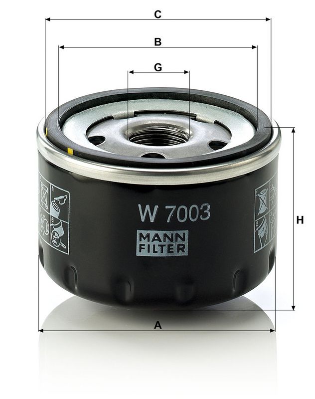 Õlifilter, MANN-FILTER W 7003
