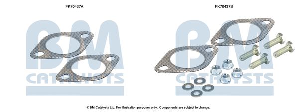 BM CATALYSTS szerelőkészlet, kipufogócső FK70437