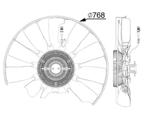 MAHLE CFF 527 000P Fan, engine cooling