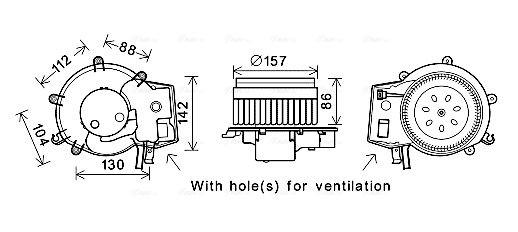 AVA QUALITY COOLING Utastér-ventilátor MS8643