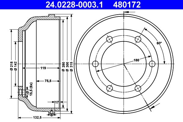 ATE Remtrommel 24.0228-0003.1