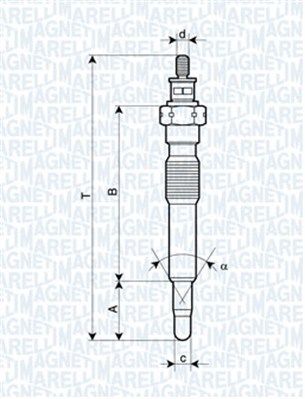 MAGNETI MARELLI OPEL свеча накаливания ASTRA 1.7DT 91-98 двигатель.ISUZU