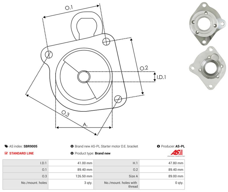 AS-PL SBR9005 Starter Lid, carburettor