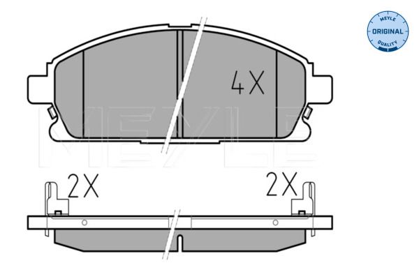 MEYLE 025 234 2016/W Brake Pad Set, disc brake
