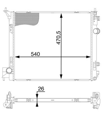 Product Image - Radiateur - CR1596000S - MAHLE