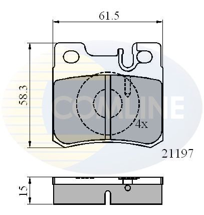 Комплект гальмівних накладок, дискове гальмо, Comline CBP0226