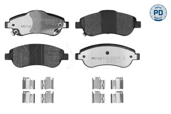 Комплект гальмівних накладок, дискове гальмо, Meyle 0252463819/PD