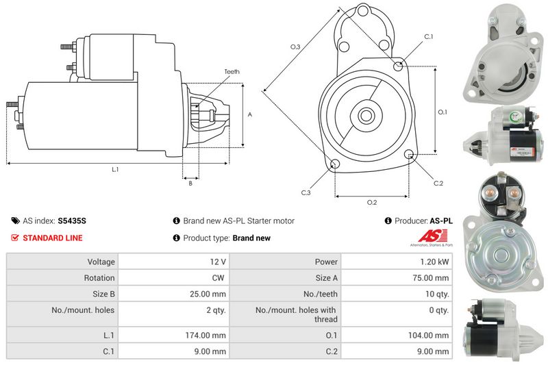 Starter, AS-PL S5435S